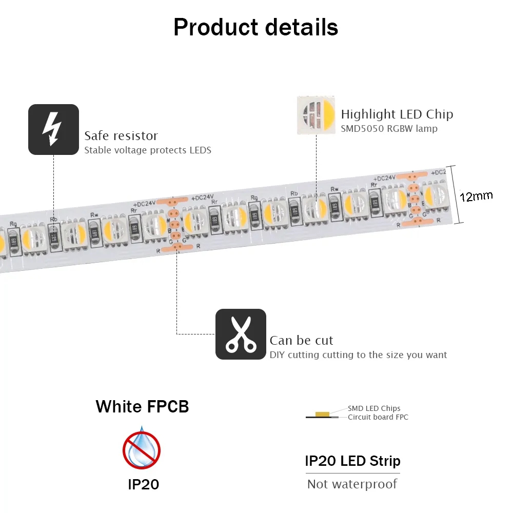 5050_LED_Strip_Light_12mm_ Flexible_LED_5